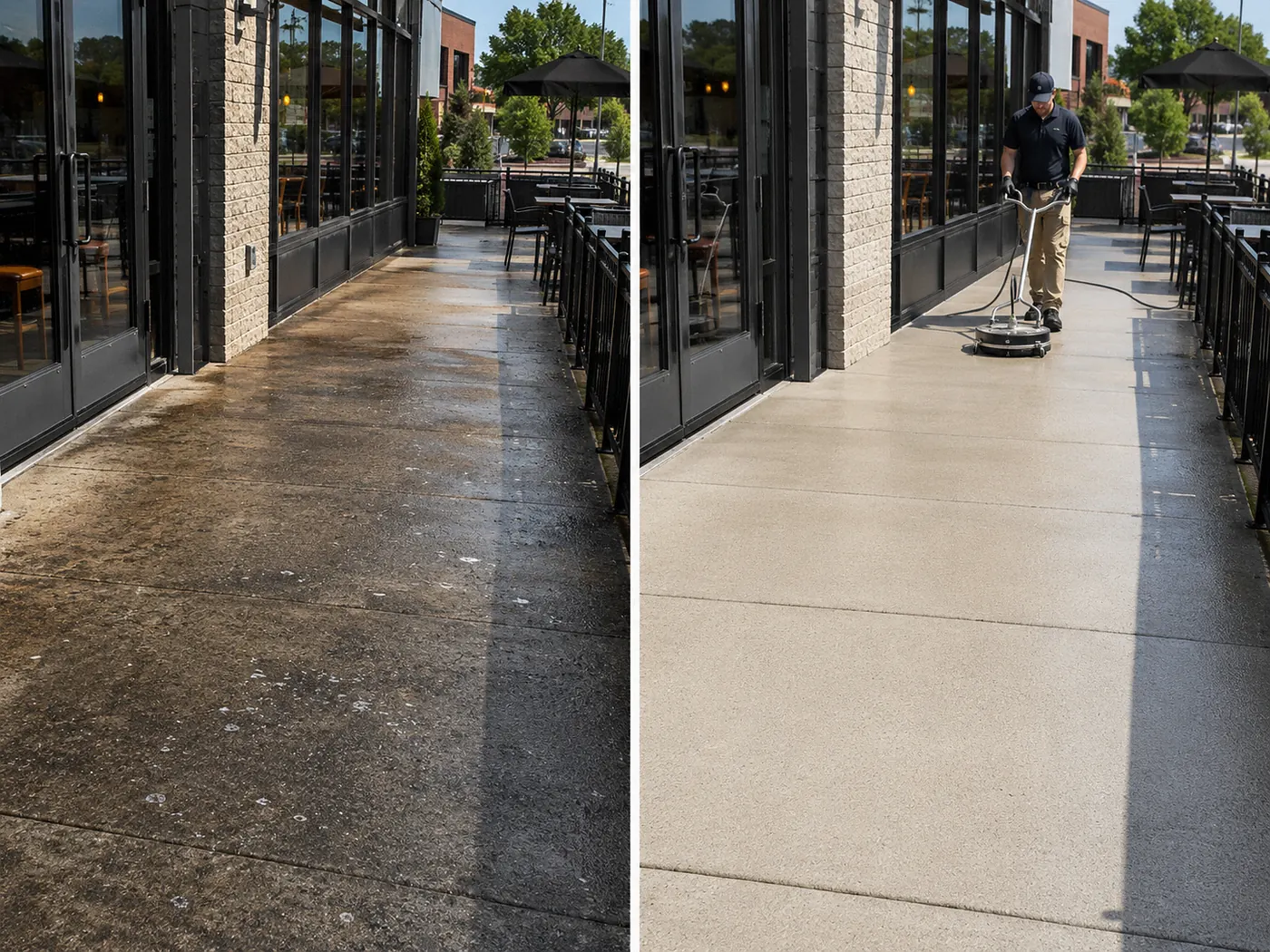 Commercial dumpster pad cleaning in Austin-area TX
