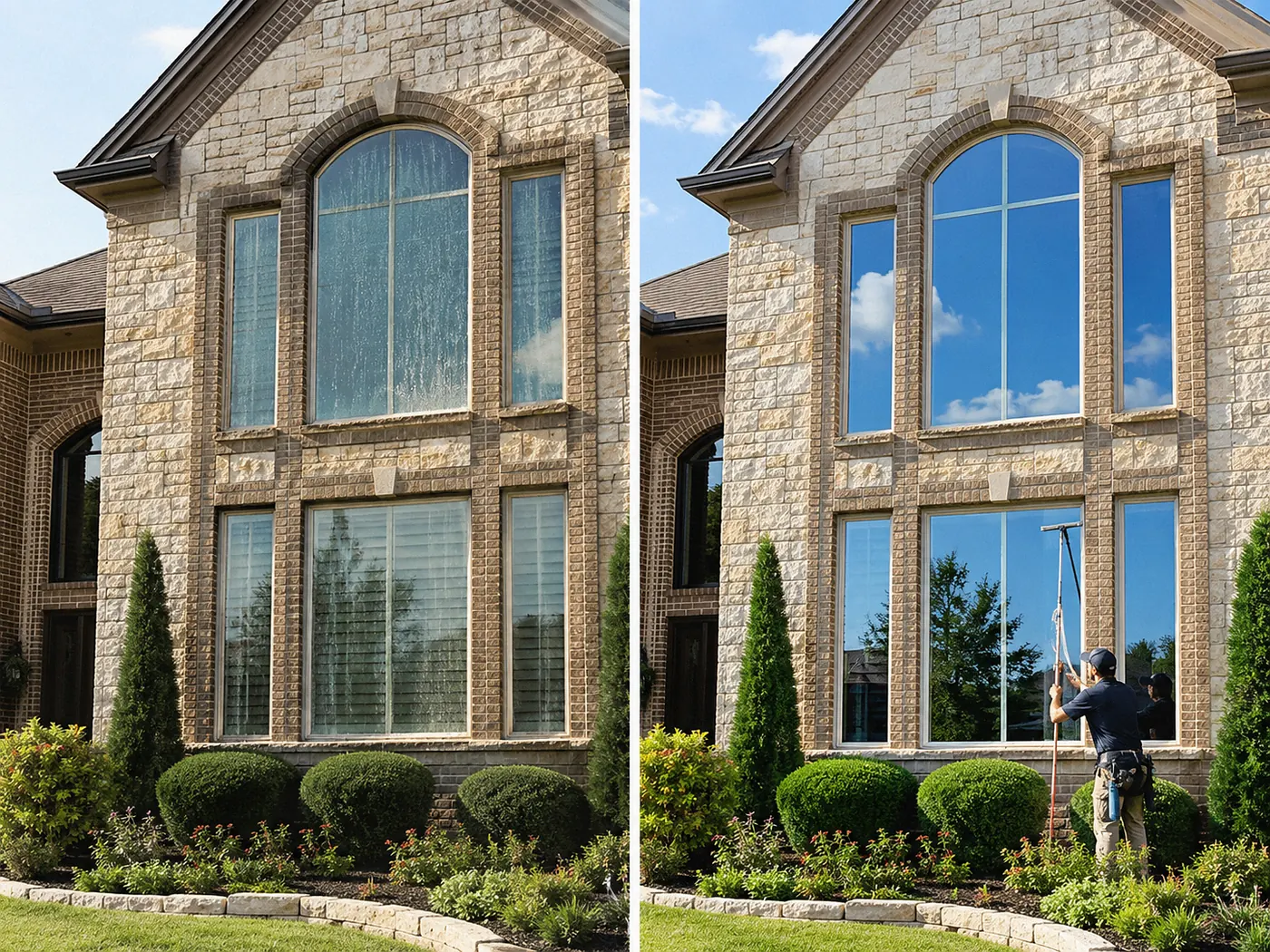 Residential window cleaning and house washing in Austin-area TX